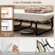 Cot size Murphy bed with foldable design, includes a 4" mattress, lockable wheels, and anti-bumping features for safety.