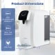 Countertop Reverse Osmosis Water Filter dimensions, showcasing a compact, BPA-free design for convenient kitchen use.