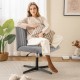 Gray Criss Cross Legged Chair with U-shaped cushion, adjustable height, and 120° rocking function for ergonomic comfort.