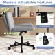 Gray Criss Cross-Legged Swivel Desk Chair with height adjustment and rocking tension, ideal for cross-legged seating.