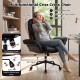 Criss Cross Chair in black with adjustable height, rocking backrest, and 5-position armrests for versatile comfort.