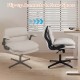 Criss Cross ergonomic office chair in beige with flip-up armrests, adjustable height, and padded seat for ultimate.