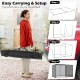 Crop cage setup steps with Oxford fabric carrying bag, designed for garden plant protection and easy transport.