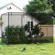 Crop cage with tear-resistant mesh, 10 x 6.5 x 6.5 ft, protects garden plants from birds and small animals.
