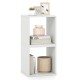 White cube storage organizer showcasing a single compartment, perfect for displaying decor or books in any room.