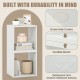 White cube storage organizer set of 2 with durable board, waterproof surface, ideal for living room or office use.