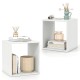 White cube storage organizer set of 2, featuring modular design and compartments for versatile storage in any room.