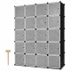 20-cube DIY plastic storage organizer with doors, waterproof and dustproof, ideal for home organization and decoration.