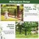 Decorative black garden fence with 8 panels, ideal as a dog barrier or garden border for versatile outdoor use.