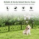 Decorative black garden fence with 8 panels, flexible design for animal barrier, perfect for protecting flowers and.