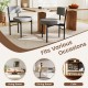 Curved backrest dining chair set of 2 in gray with padded seats, perfect for dining rooms, cafes, or restaurants.