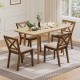 Modern brown dining chair set with upholstered seats and X-shaped backrest, ideal for kitchens and dining rooms.