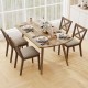 Modern kitchen dining chair set of 2 with upholstered seats and X-shaped backrest, perfect for dining rooms or cafes.