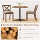 Brown dining chair set of 2 with upholstered seats and X-shaped backrest, perfect for kitchens and dining rooms.