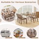 Modern dining chair set of 2 with upholstered seats in brown, perfect for dining rooms and kitchens.