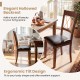Walnut dining chair with elegant cross back and sponge padded seat, perfect for comfortable kitchen dining.