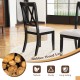 Curved cross back dining chairs set of 2 with beige upholstered seats and sturdy rubber wood legs for dining rooms.