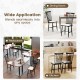 Set of 2 black farmhouse dining chairs with removable cushions, featuring solid rubber wood and ergonomic backrest for.
