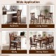 Set of 2 walnut dining chairs with padded seats, ergonomic backrest, ideal for kitchen or living room use.