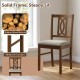 Walnut dining chair with ergonomic hollowed backrest, rubber wood construction, and soft faux linen upholstery for.