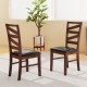 Walnut dining chair featuring a ventilated W-shape design and soft sponge filling for comfort during meals.