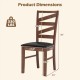 Walnut dining chair with rubber wood legs, ergonomic backrest, and PU leather upholstery for stylish kitchen seating.