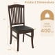 Mid-century armless dining chair with ergonomic backrest, rubber wood frame, and PU leather upholstery, supports 400.