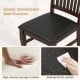 Comfy upholstered seat cushion with high-density sponge and waterproof PU leather for easy cleaning and durability.