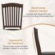 Breathable slatted backrest and ergonomic tilt design of coffee dining chair, ideal for kitchen or dining room use.
