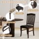 Mid-century armless dining chair with a sturdy rubber wood frame and comfy PU leather seat, ideal for kitchen or dining.