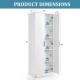 Tall storage cabinet dimensions with adjustable shelves, sturdy MDF construction, and space-saving design for versatile.