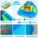 Close-up of the durable 420D Oxford cloth of the dinosaur-themed inflatable water slide park, showcasing its.