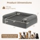 Dog bed dimensions showing 41" x 33" x 13", featuring cooling gel memory foam for small to medium dogs.