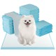 Dog and puppy pee pads in blue, 24" x 17", 300 counts, featuring 5-layer design for maximum absorption and leak.