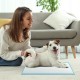 Dog and puppy pee pads 24" x 17" with 5-layer design for maximum absorption, ideal for potty training and easy cleanup.