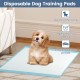 Dog training pads 24" x 17" in blue, featuring a 5-layer design for maximum absorption and leak protection, ideal for.