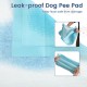 Leak-proof dog pee pad in blue, 24" x 17", featuring a 5-layer design for maximum absorption and easy clean-up.