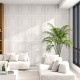 3D decorative PVC ceiling panels in white, 24" x 24", ideal for modern wall and ceiling designs, 12-pack covers 48.