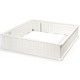 Large 48-inch white raised garden bed planter made of weather-resistant HDPE, ideal for growing vegetables and flowers.