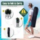 Portable oversized loveseat camping chair in green with armrests and cup holders, ideal for outdoor relaxation.