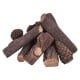 Realistic 9 PCS ceramic fireplace logs set with varied sizes, perfect for propane fireplaces and outdoor fire pits.