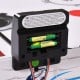 Battery compartment for the 42-inch air hockey table, featuring two AAA batteries for electronic scoring functionality.