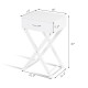Modern X-Shape accent side end table in black, featuring a sturdy x-base design and dimensions of 16.5" x 26" for.