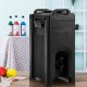 5-gallon insulated beverage server dispenser in black, made of food-grade LLDPE, ideal for parties and gatherings.