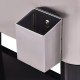 Close-up of the stainless steel bottle opener and cap catcher on the 80 Quart Patio Rolling Ice Beverage Cooler.