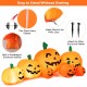 7.5 feet Halloween inflatable pumpkin patch with LED lights, featuring a self-inflating design for outdoor decoration.