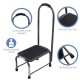 Heavy-duty step stool with foam handle, non-slip platform, and 330 lbs capacity for safe use in various home settings.