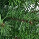 Close-up of the PVC branches of a 2 ft artificial Christmas tree, featuring a realistic look and sturdy burlap base.