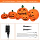 7.5 feet Halloween inflatable pumpkin patch with LED lights, waterproof material, includes adapter, ropes, and ground.