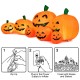 Inflatable 7.5 feet Halloween pumpkin patch with LED lights, waterproof design, perfect for indoor and outdoor.